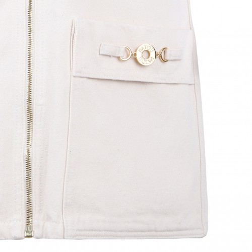 Light Beige Denim Mini Dress