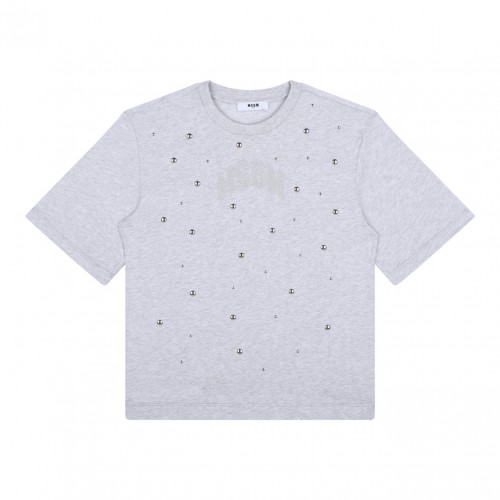 Light Grey Studded T-Shirt