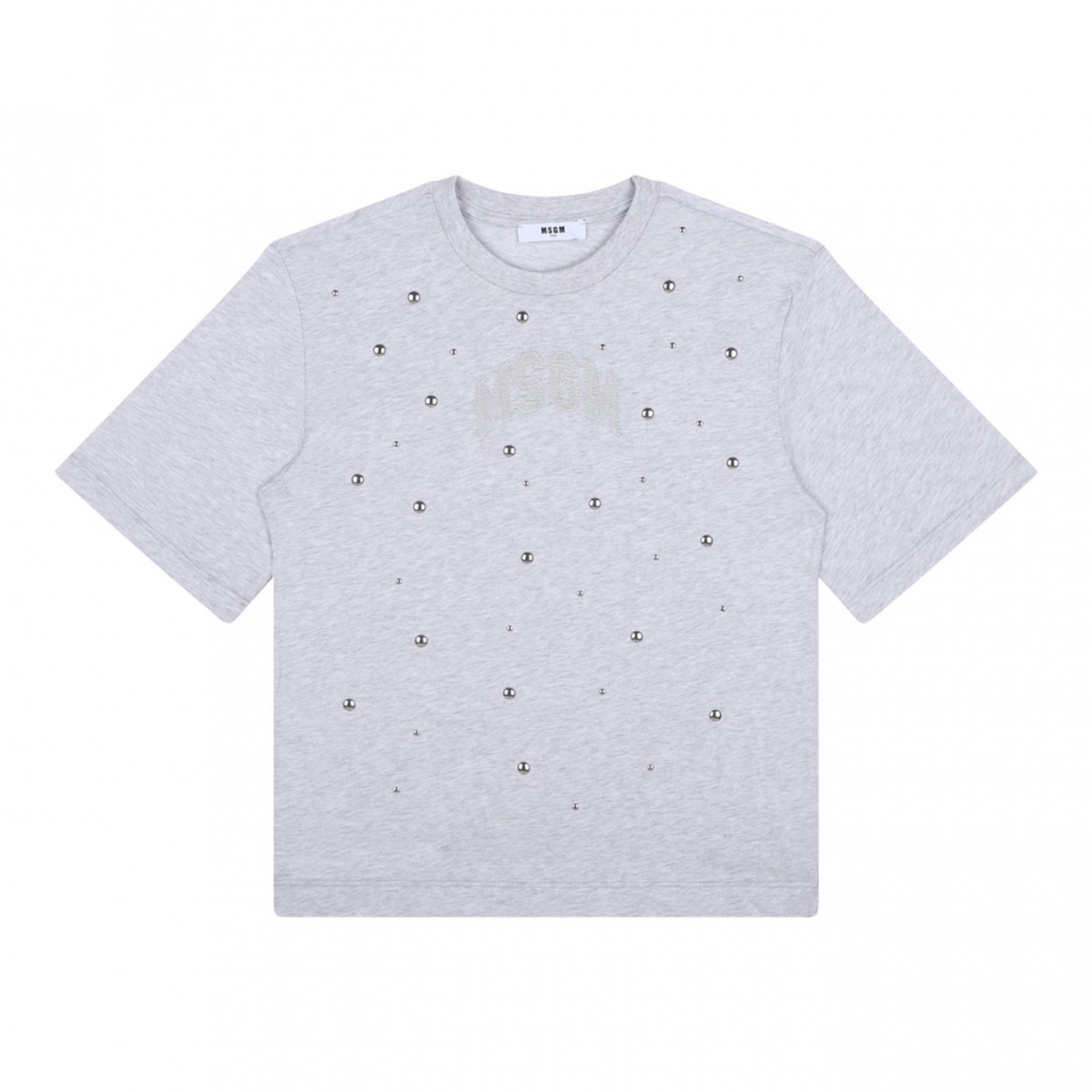 Light Grey Studded T-Shirt