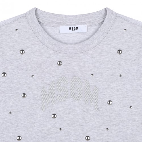 Light Grey Studded T-Shirt