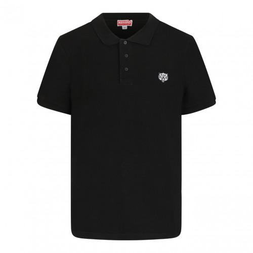 Black Happy Tiger Polo Shirt