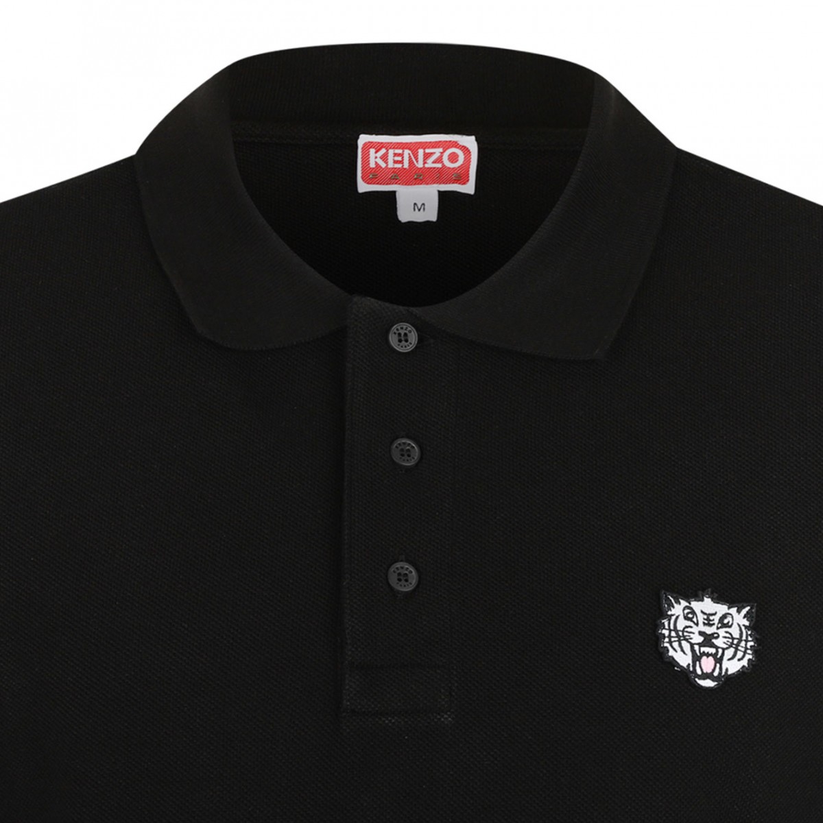 Black Happy Tiger Polo Shirt