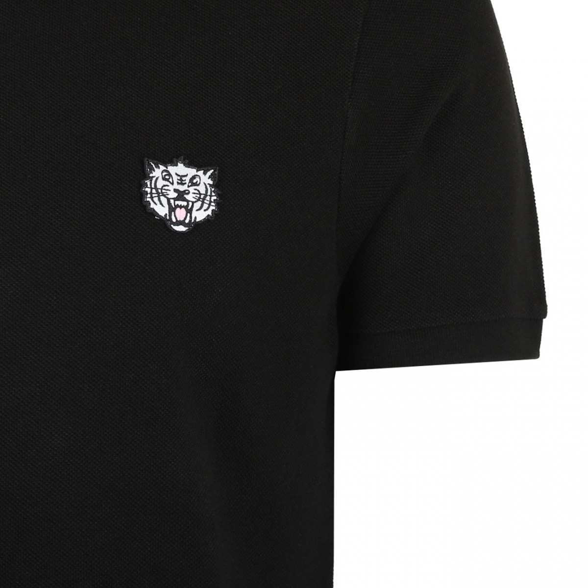 Black Happy Tiger Polo Shirt