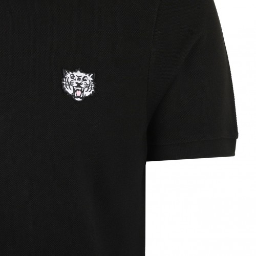 Black Happy Tiger Polo Shirt