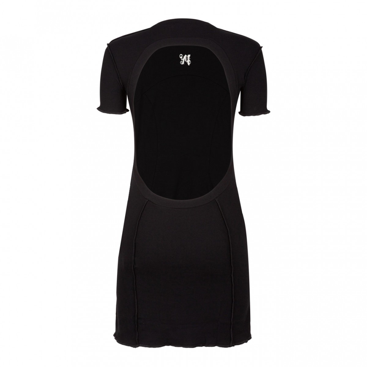 Black Logo Print Minidress