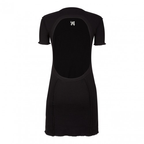 Black Logo Print Minidress