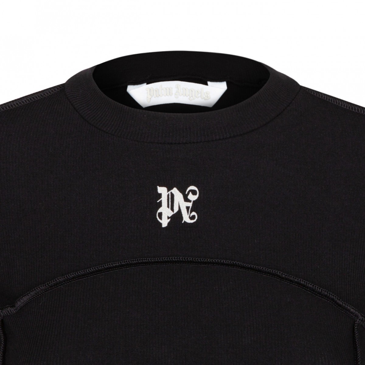 Black Logo Print Minidress