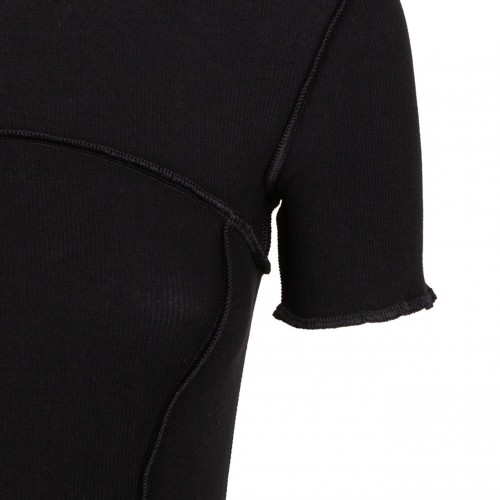 Black Logo Print Minidress