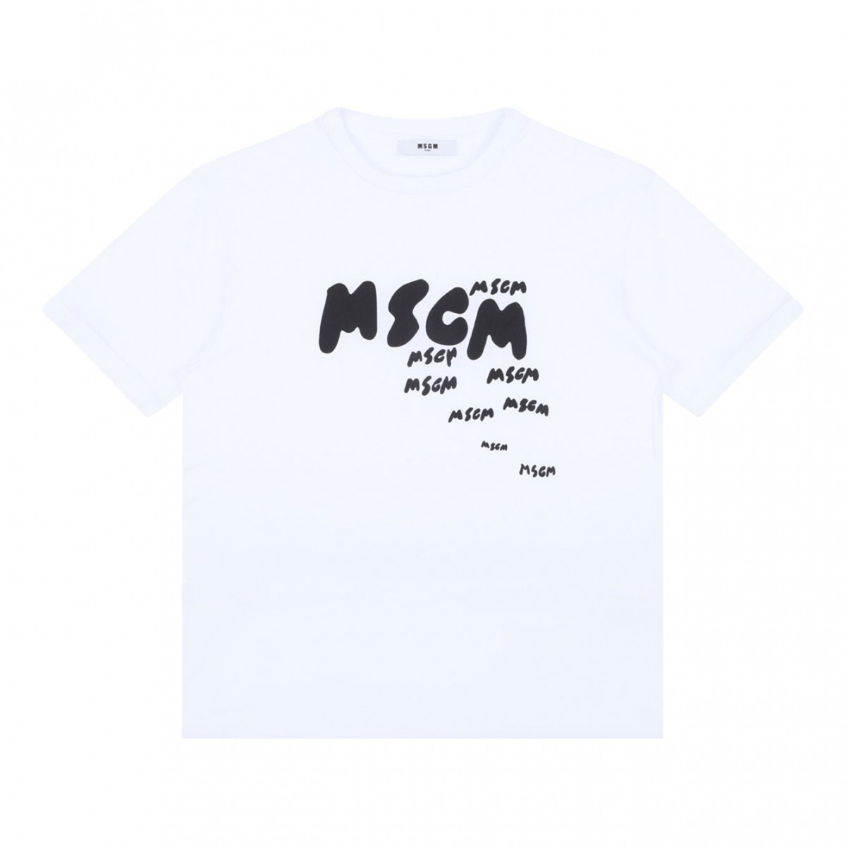 White Logo Print T-Shirt
