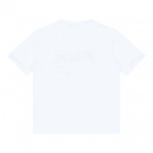 White Logo Print T-Shirt