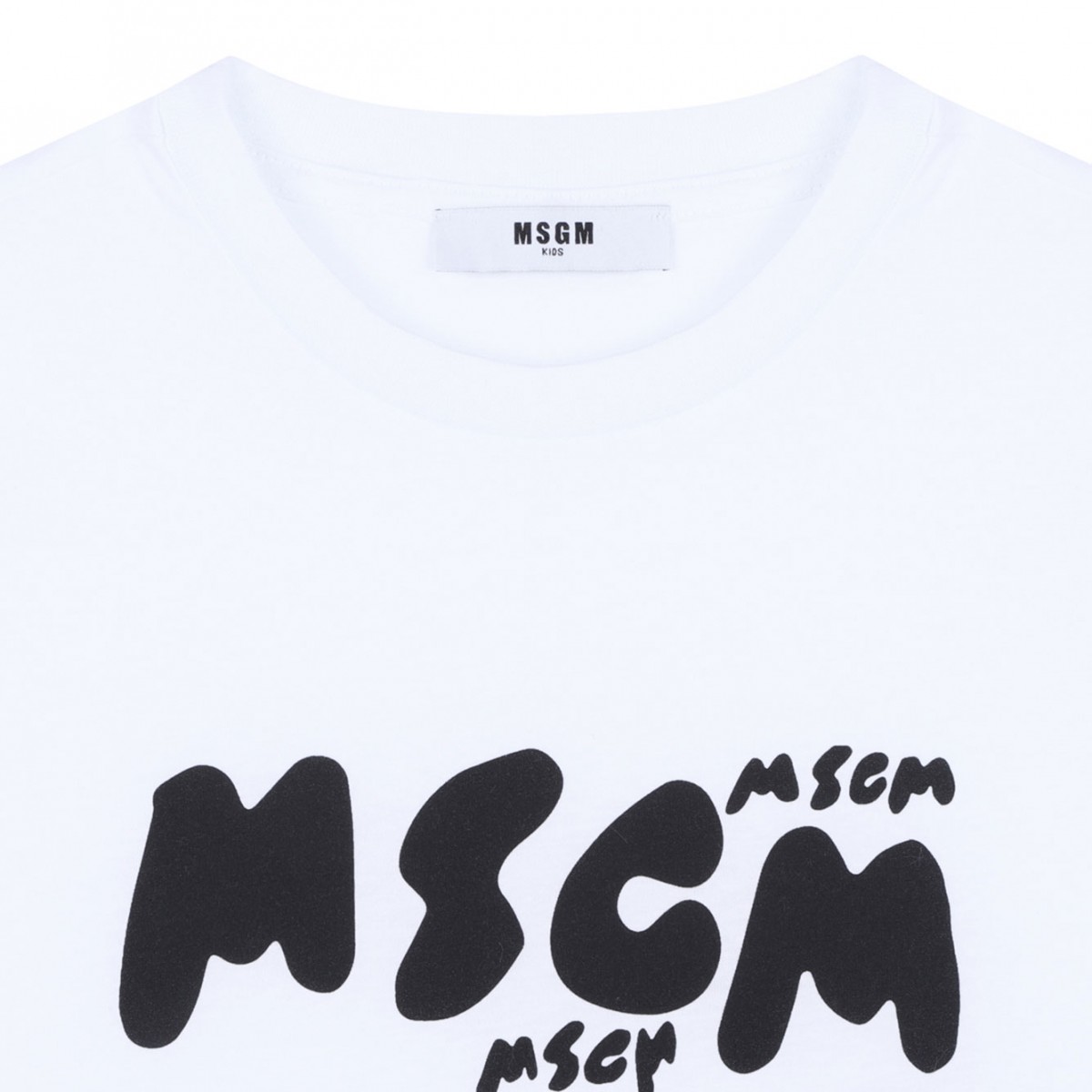 White Logo Print T-Shirt