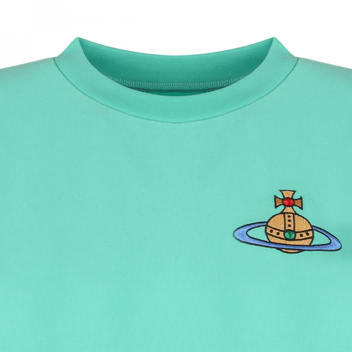Aqua Green Logo Patch Sweatshirt
