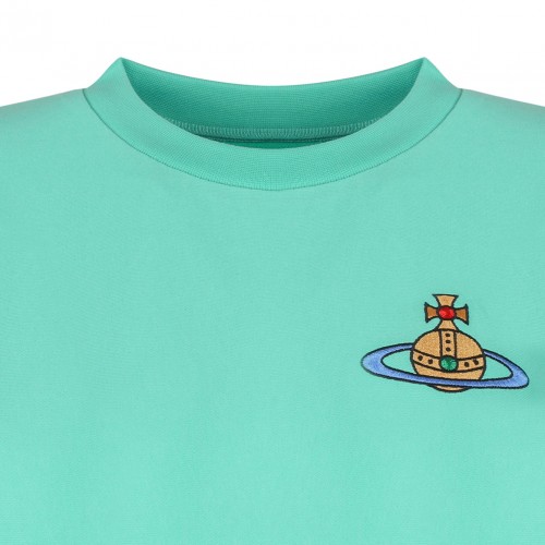 Aqua Green Logo Patch Sweatshirt