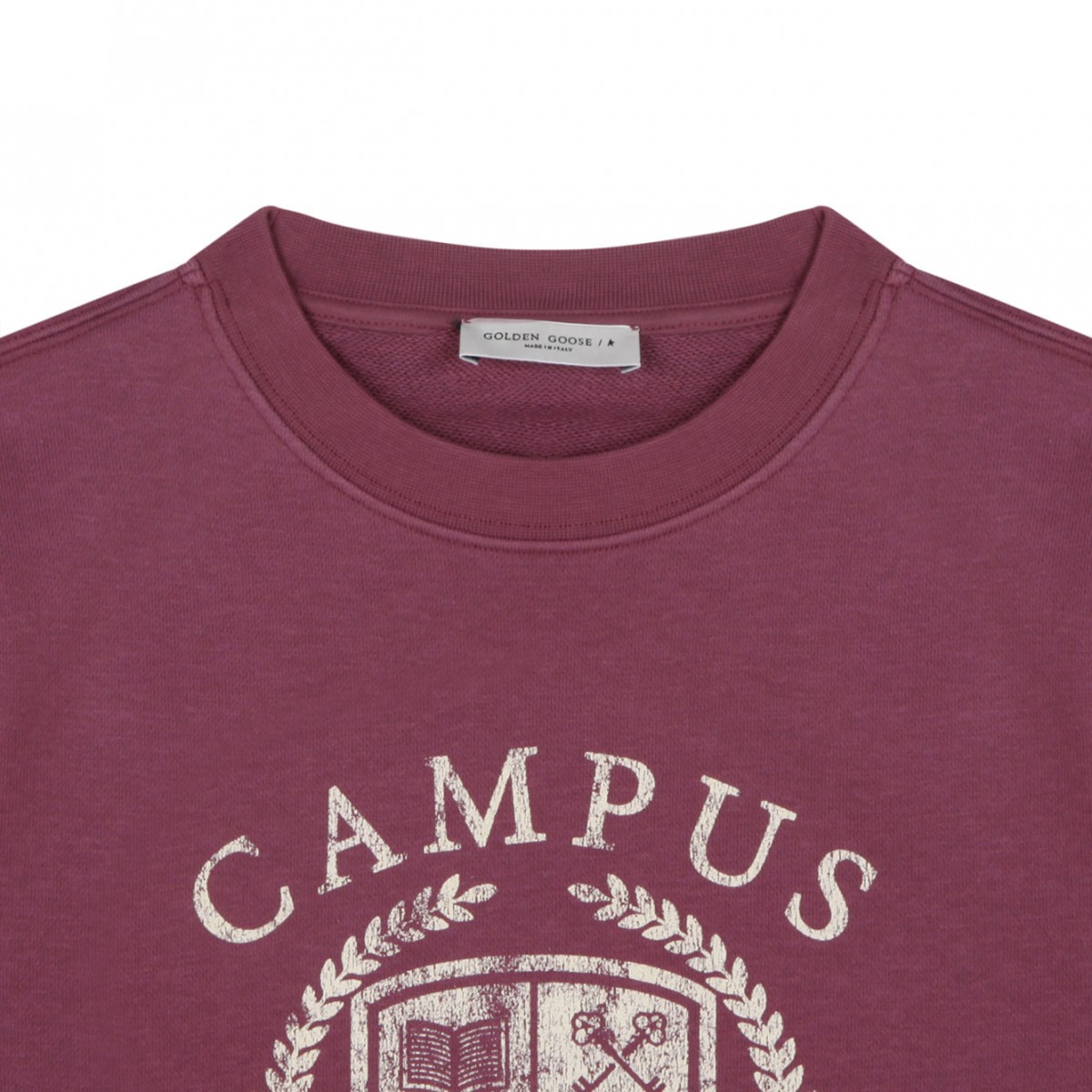 Dark Red and Cream White Sweatshirt