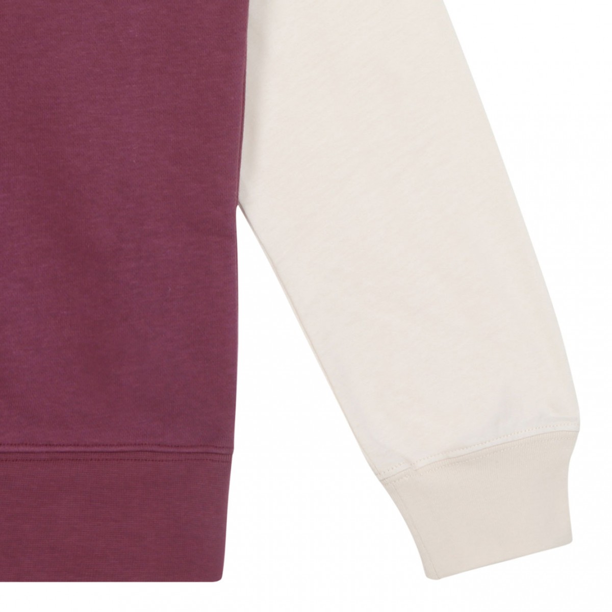 Dark Red and Cream White Sweatshirt