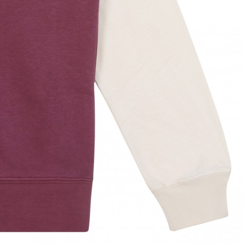 Dark Red and Cream White Sweatshirt
