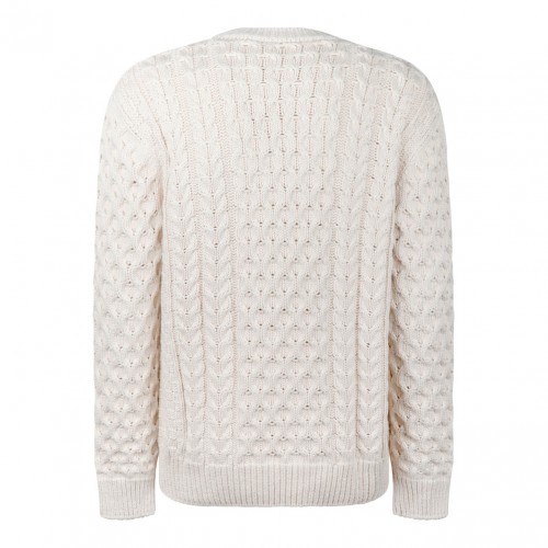 Givenchy Cream 4G Woven Knit Sweater 2