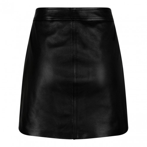 Elisabetta Franchi Black Leather Mini Skirt