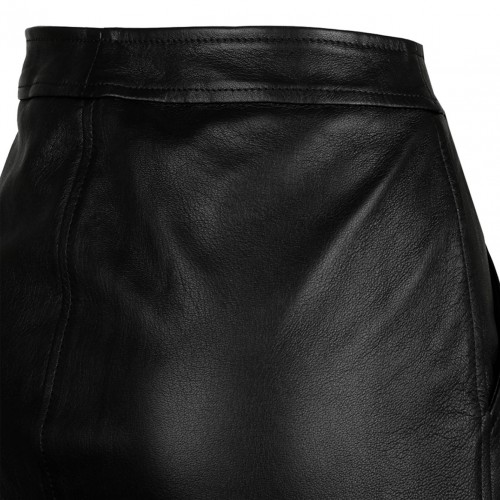 Elisabetta Franchi Black Leather Mini Skirt