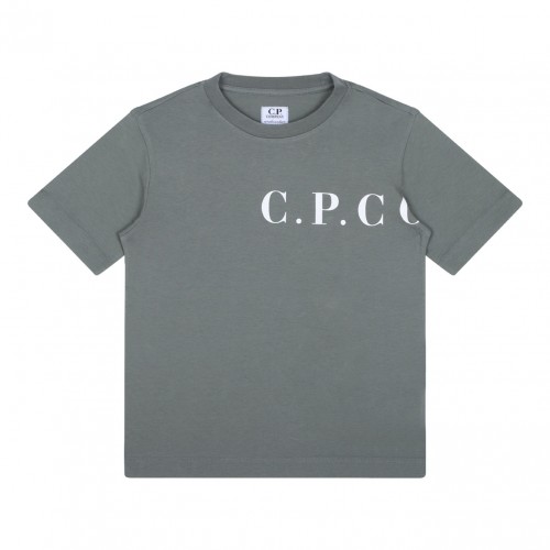 Military Green Logo Print T-Shirt