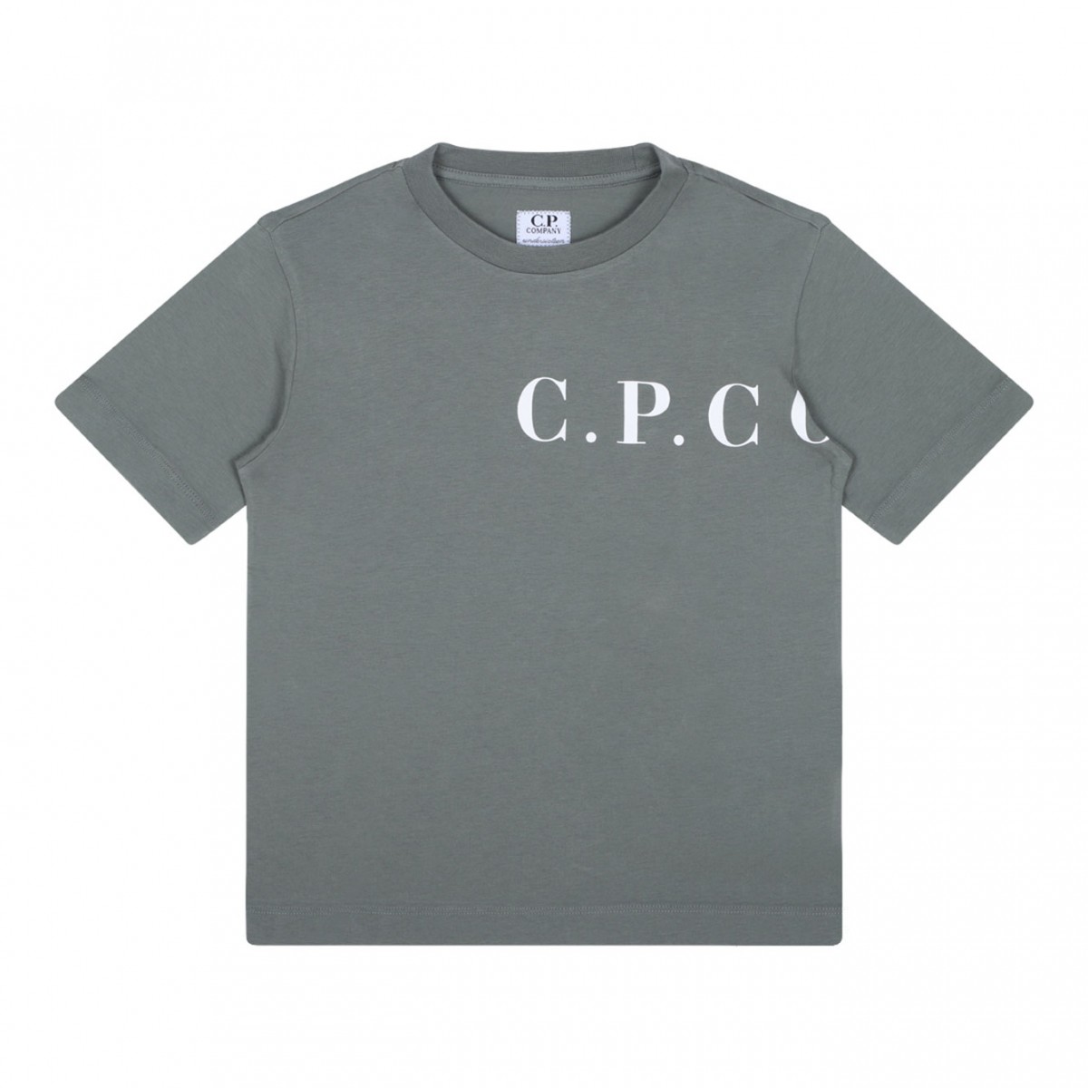 Military Green Logo Print T-Shirt