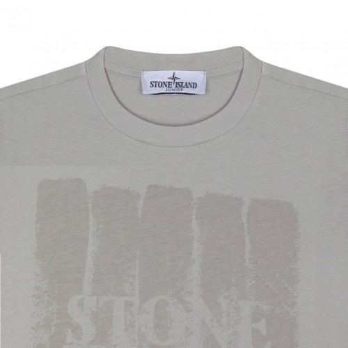 Pearl Grey Logo Print T-shirt