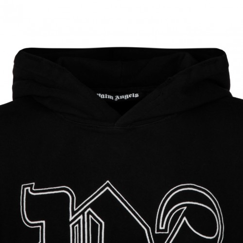 Black Logo Print Hoodie