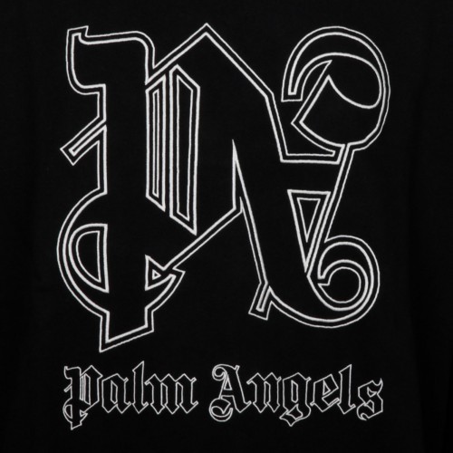 Black Logo Print Hoodie