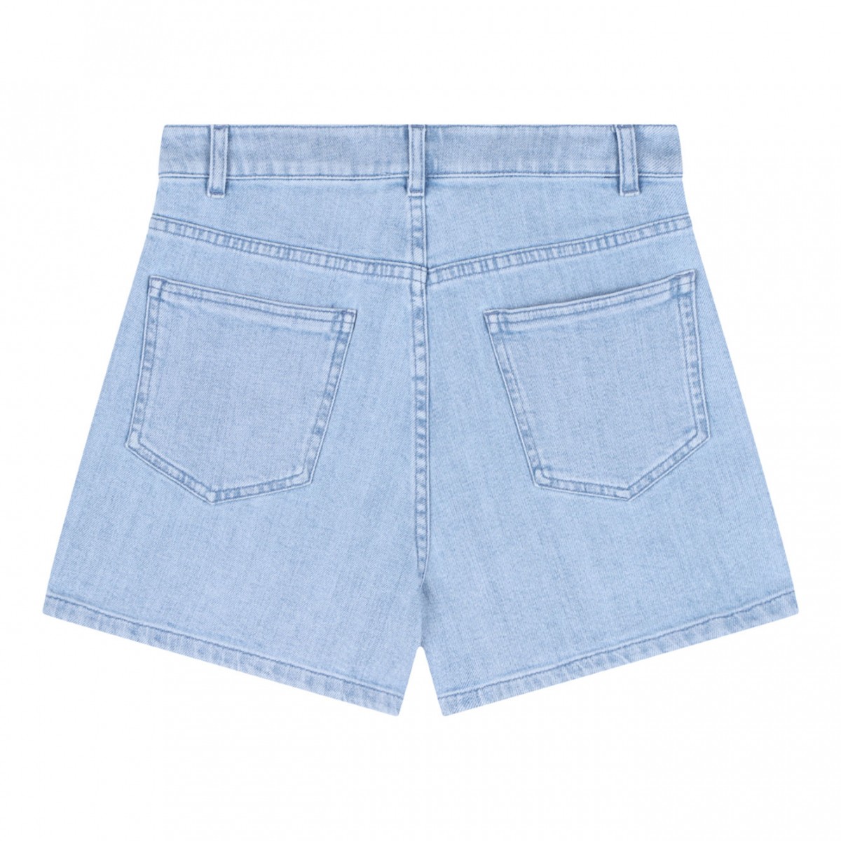 Cyan Blue Buttoned Shorts