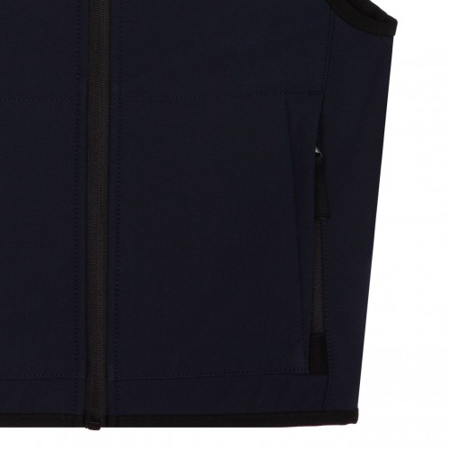 Navy Blue Logo Patch Shell Gilet