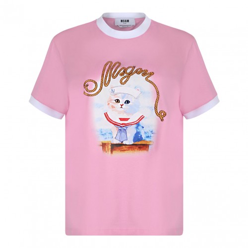 Pink Graphic Print T-Shirt