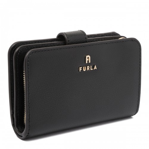 Black Camelia Compact Wallet M