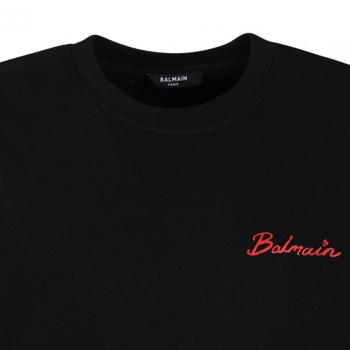 Black Kiss Print Sweatshirt