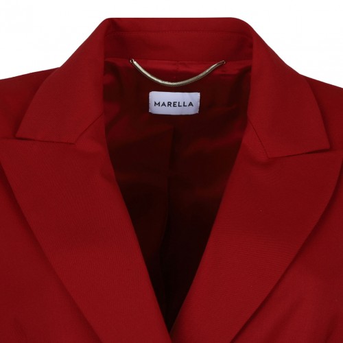 Red Double Breasted Blazer