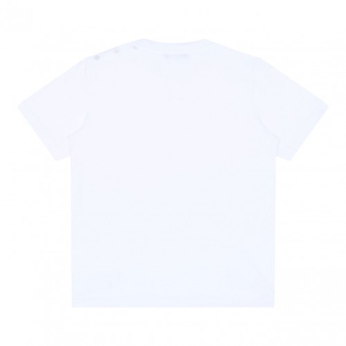 White Logo Embroidered T-Shirt 2