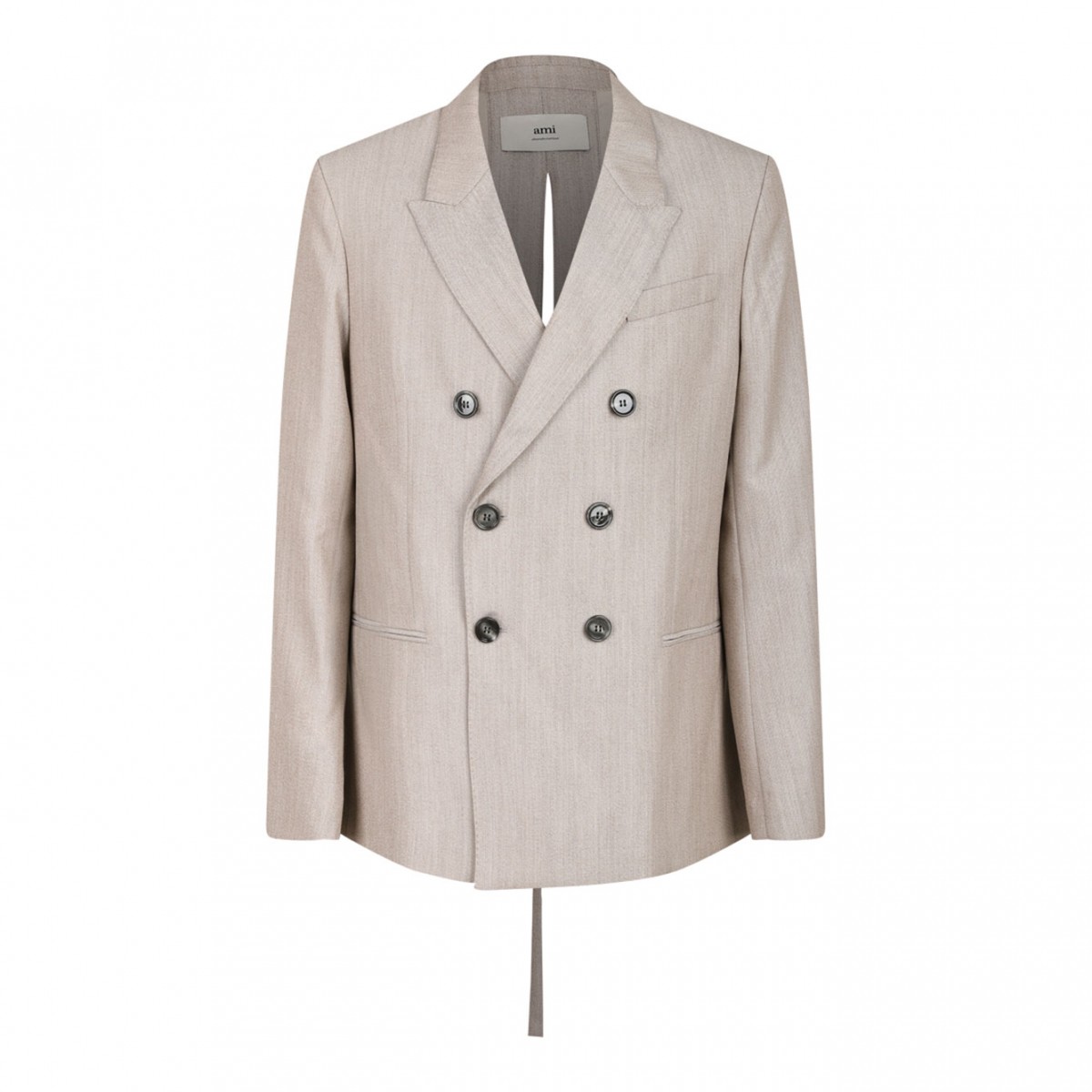 Beige Back Slit Blazer