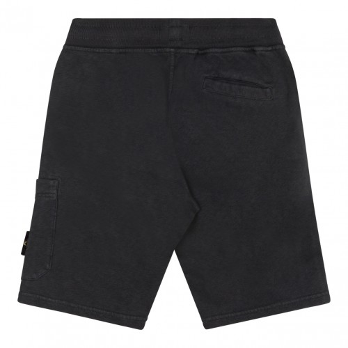 Blue Grey Compass Patch Track Shorts