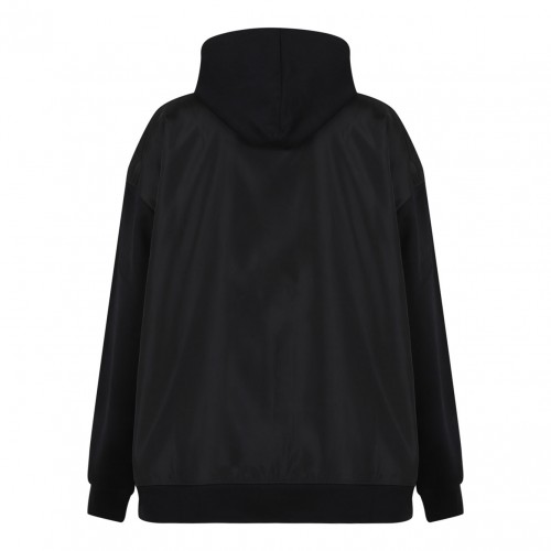 Black Logo Patch Hoodie