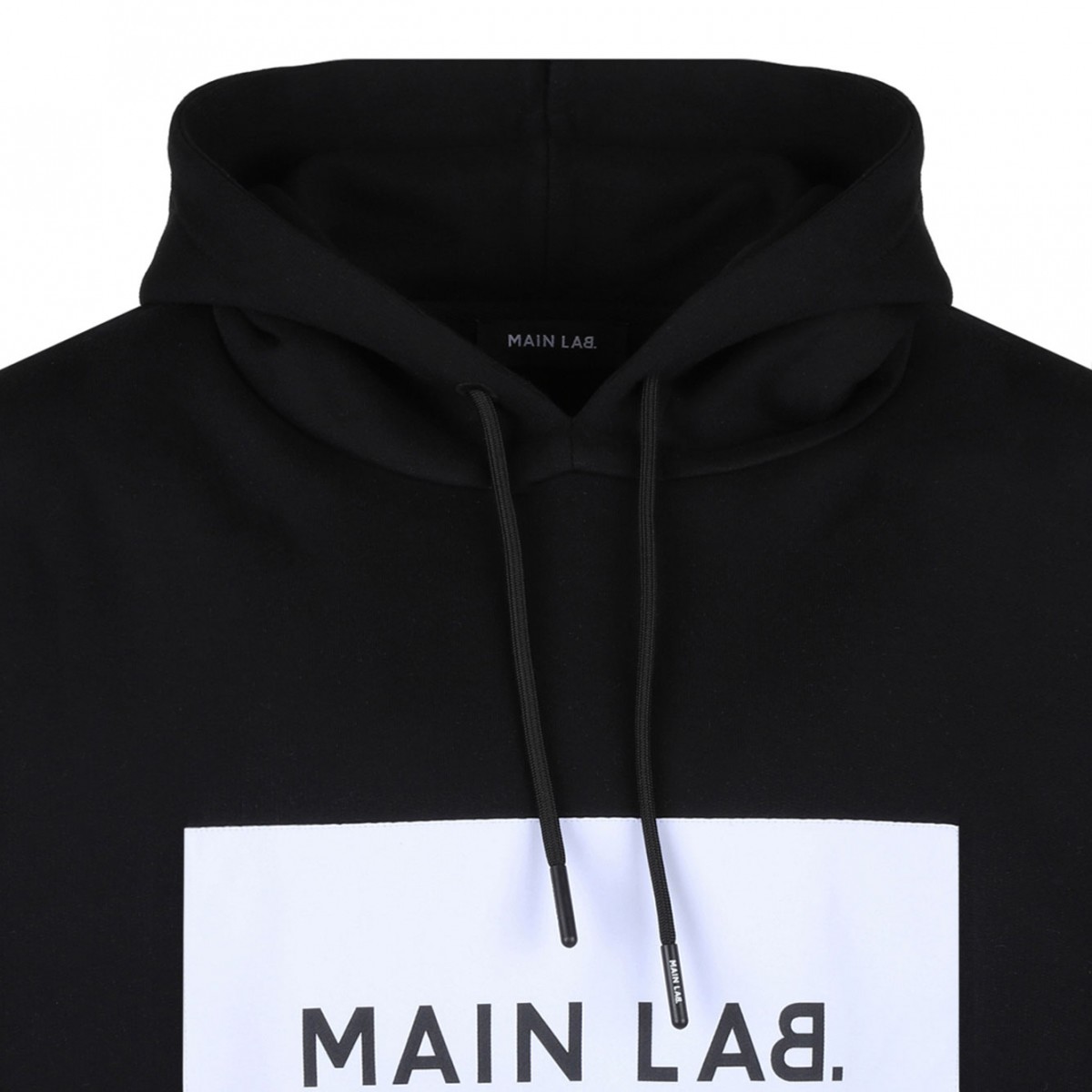 Black Logo Patch Hoodie
