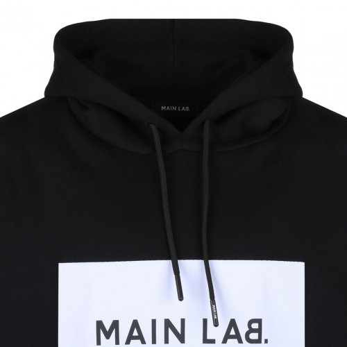 Black Logo Patch Hoodie