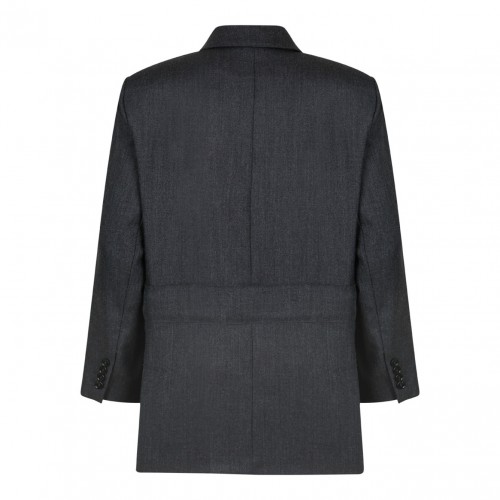 Dark Grey Double Breasted Blazer 2