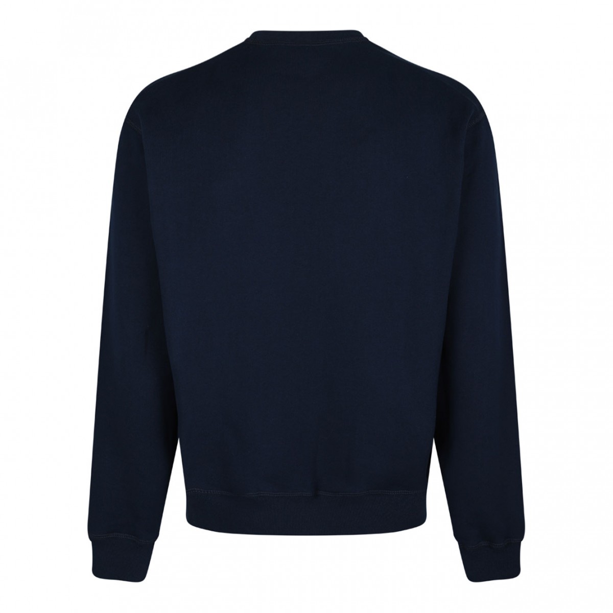 Navy Blue Logo Print Sweatshirt