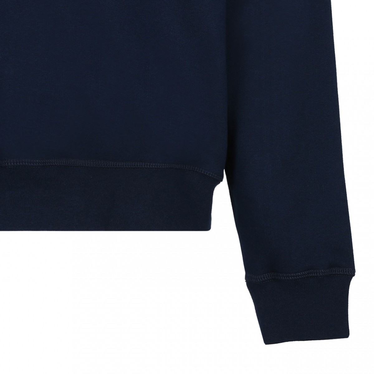 Navy Blue Logo Print Sweatshirt