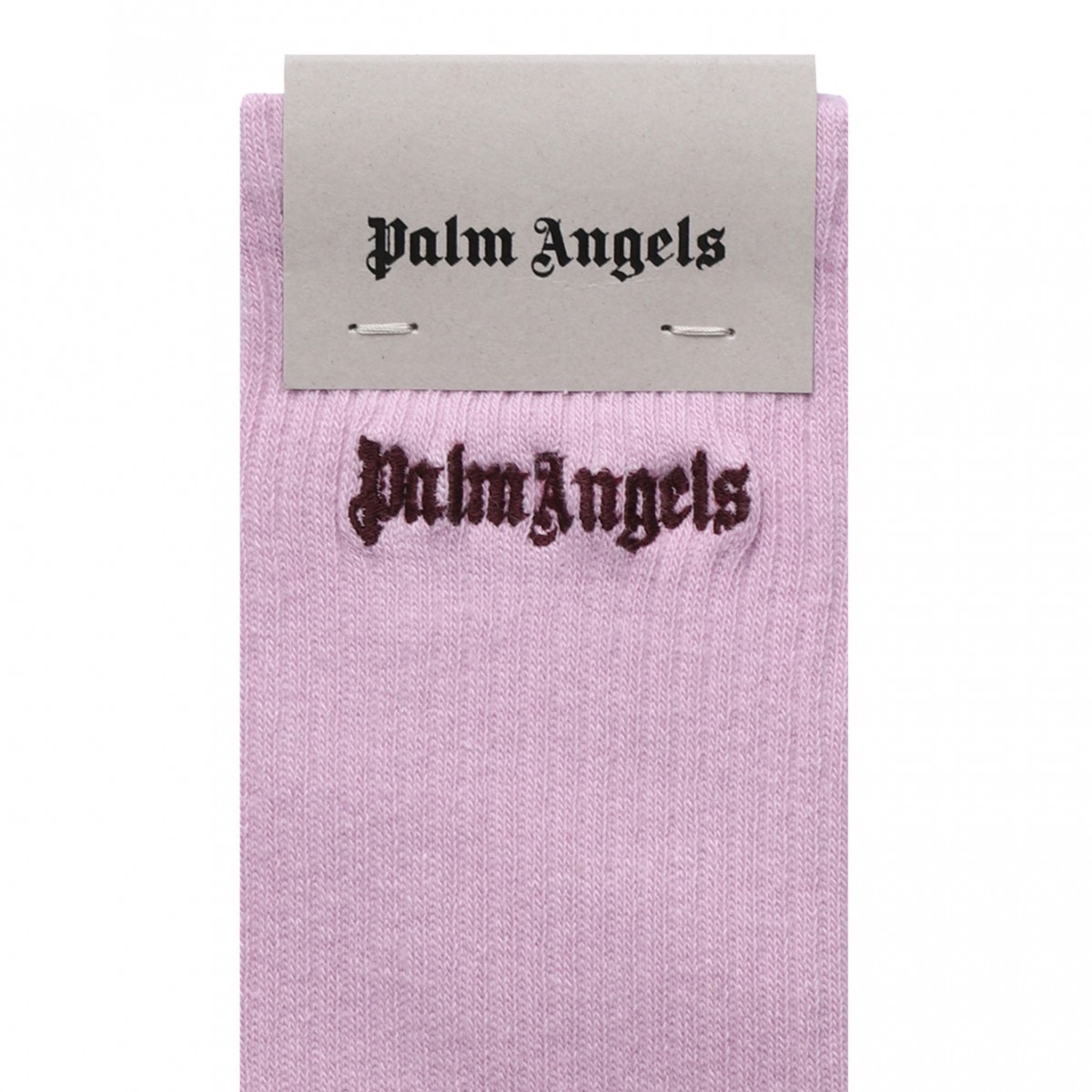 Pink Logo Embroidered Socks
