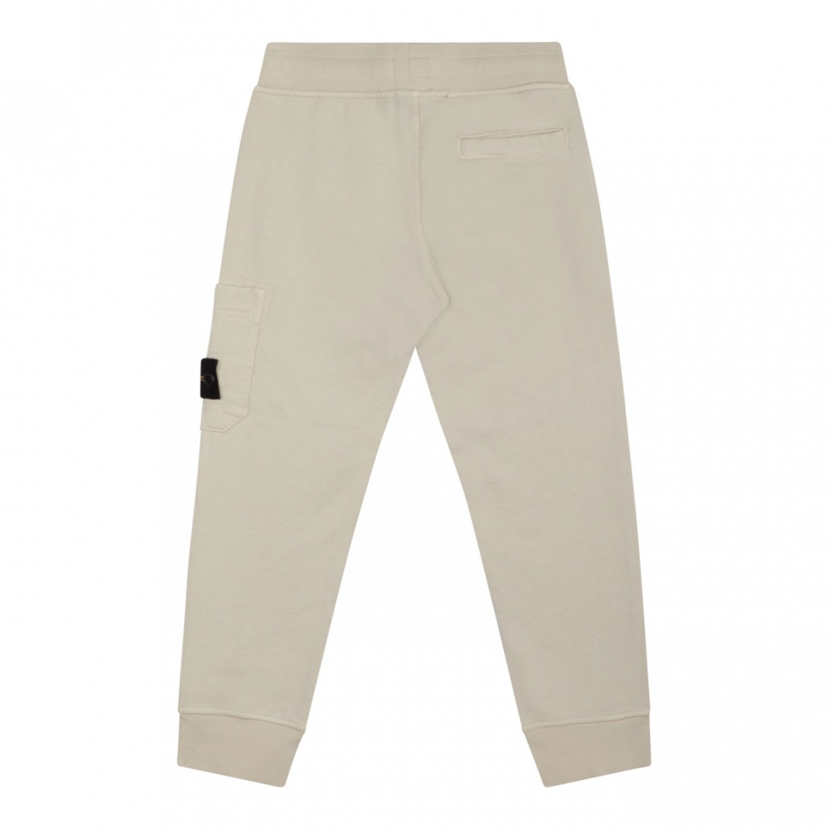 Beige Logo Patch Trousers
