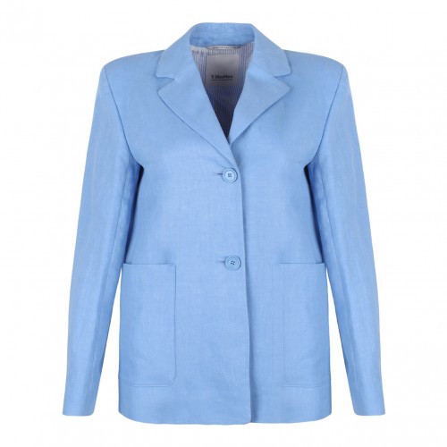 Blue Single Breasted Jacket