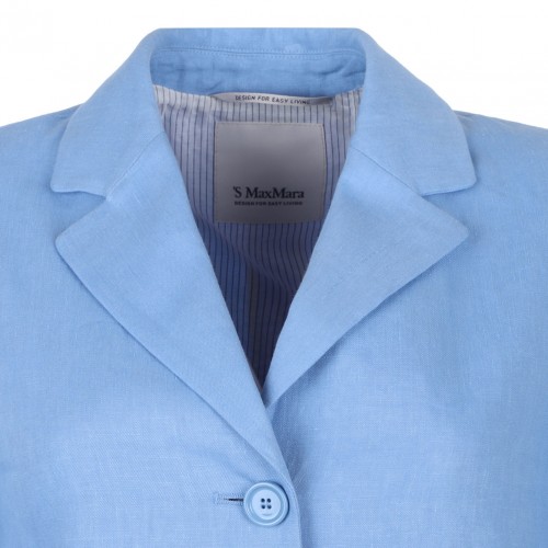 Blue Single Breasted Jacket