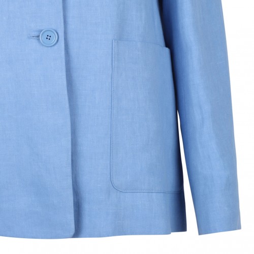 Blue Single Breasted Jacket