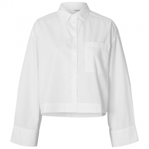 Bright White Cropped Shirt