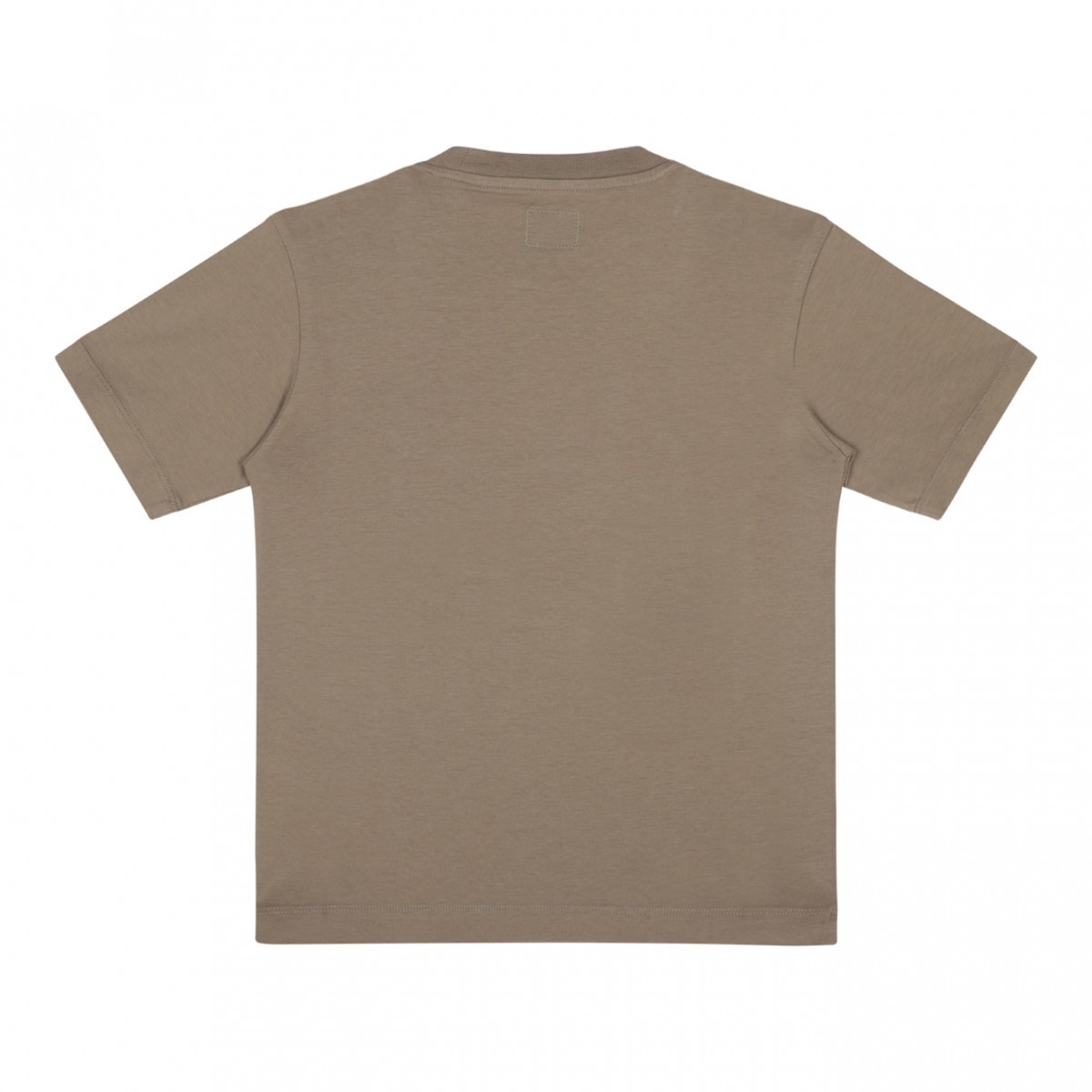 Beige Logo Print T-Shirt